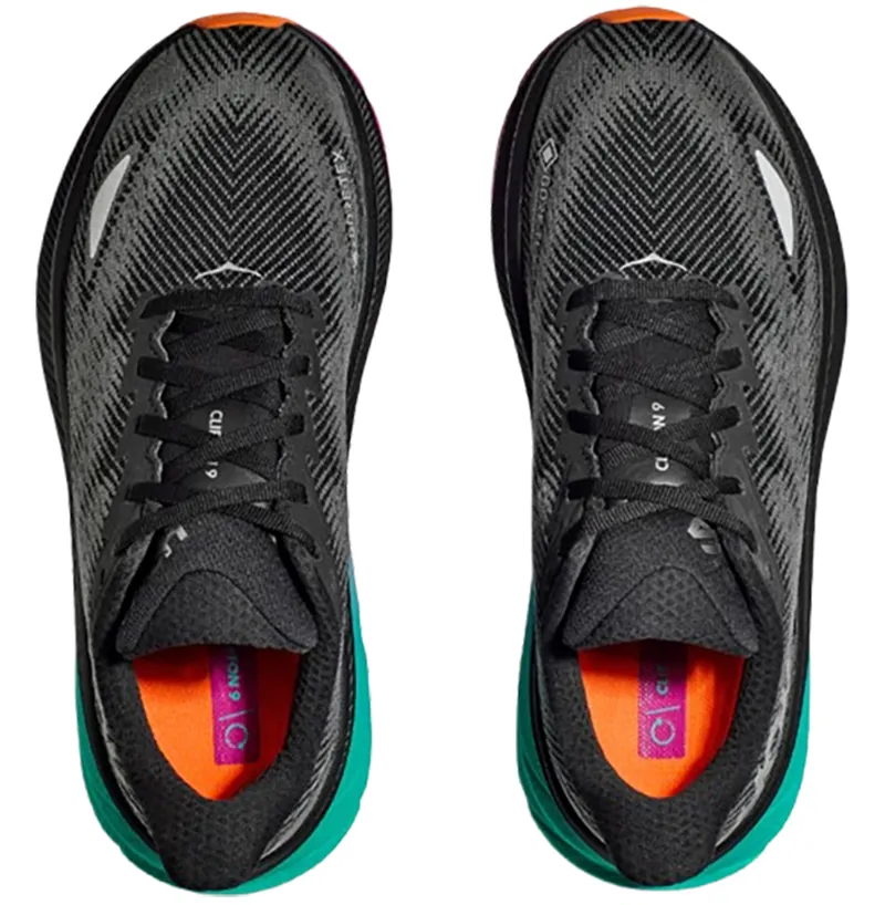 Hoka One One Women's Clifton 9 GTX Black/Electric Aqua-6