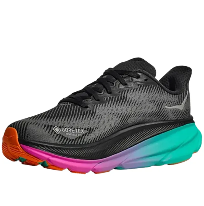 Hoka One One Women's Clifton 9 GTX Black/Electric Aqua-3