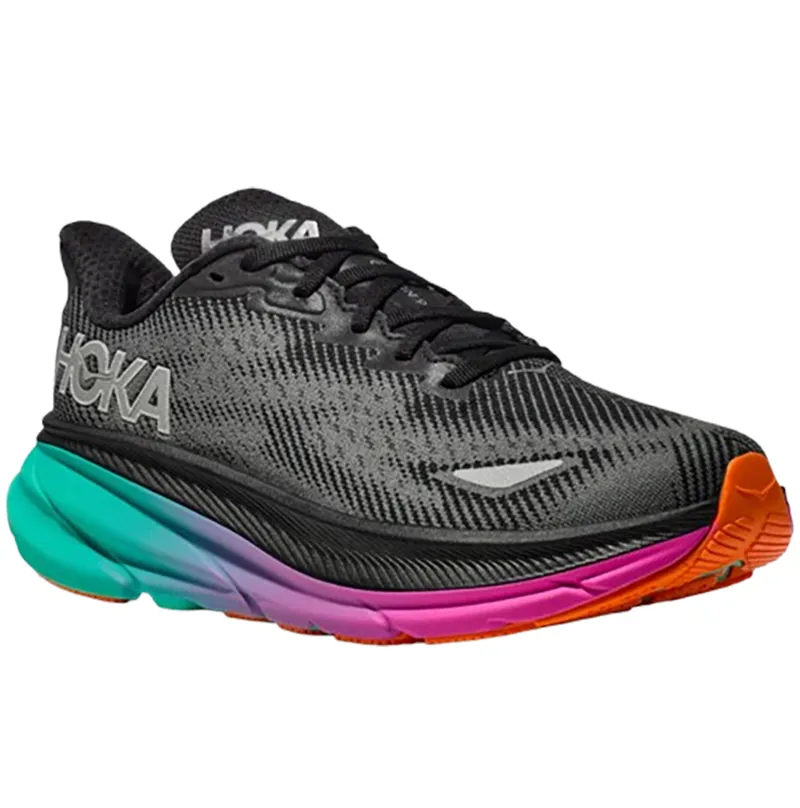 Hoka One One Women's Clifton 9 GTX Black/Electric Aqua-2