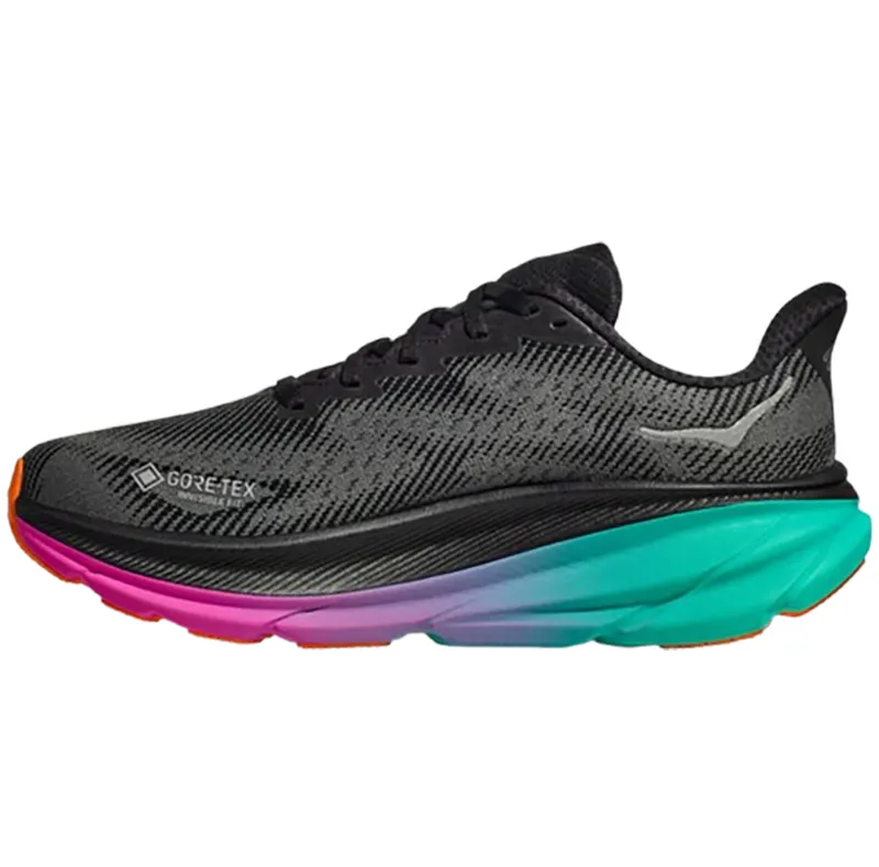 Hoka One One Women's Clifton 9 GTX Black/Electric Aqua-1