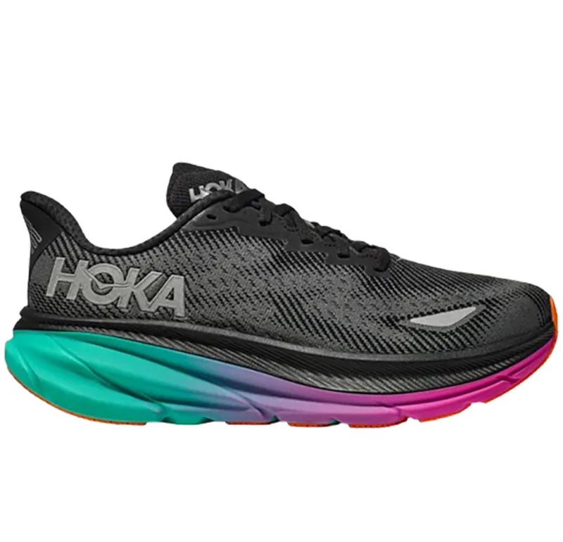 Hoka One One Women's Clifton 9 GTX Black/Electric Aqua