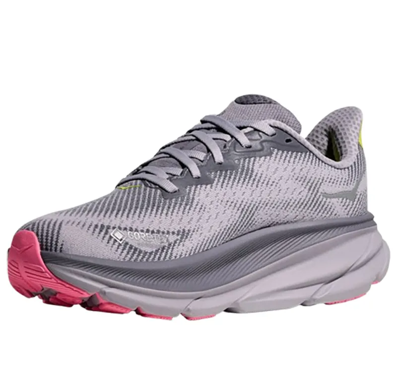 Hoka One One Women's Clifton 9 GTX Grey Skies/Foggy Grey-3