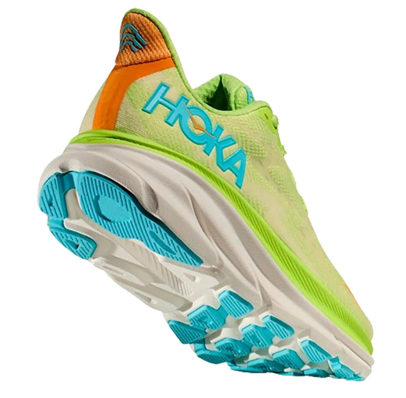 Hoka One One Women's Clifton 9 Running Shoes WIDE - Lettuce/Solar-3