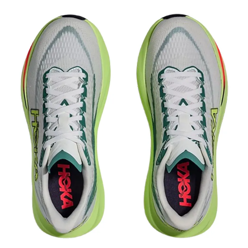 Hoka One One Women's Mach 7 Frost/Neon Yuzu-6