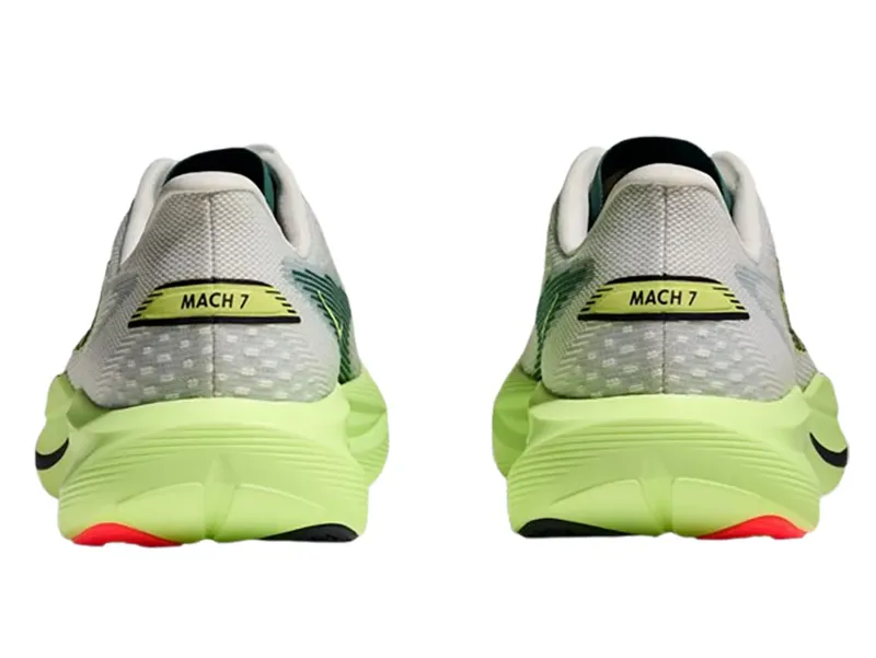 Hoka One One Women's Mach 7 Frost/Neon Yuzu-5