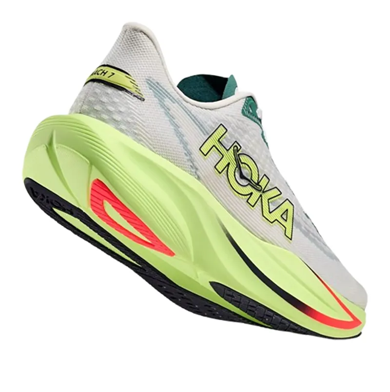 Hoka One One Women's Mach 7 Frost/Neon Yuzu-4