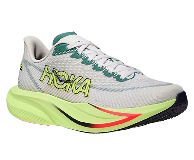 Hoka One One Women's Mach 7 Frost/Neon Yuzu-2