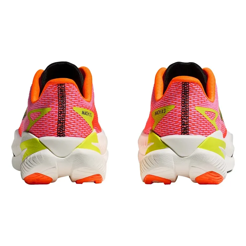 Hoka One One Women's Mach X 3 Neon Rose/Neon Tangerine-5