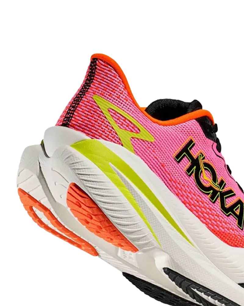 Hoka One One Women's Mach X 3 Neon Rose/Neon Tangerine-4