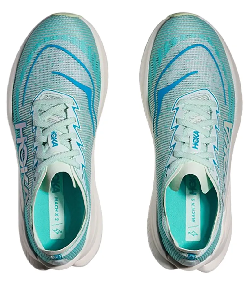 Hoka One One Women's Mach X2 Snow Melt/Blue Spark-6
