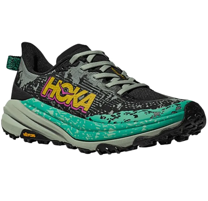 Hoka One One Women's Speedgoat 6 Black/Aloe Vera-2