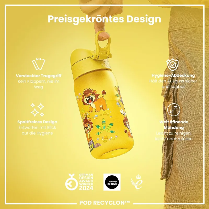 Ion8 Pod Water Bottle 350ml Graphic Baby Lions-5