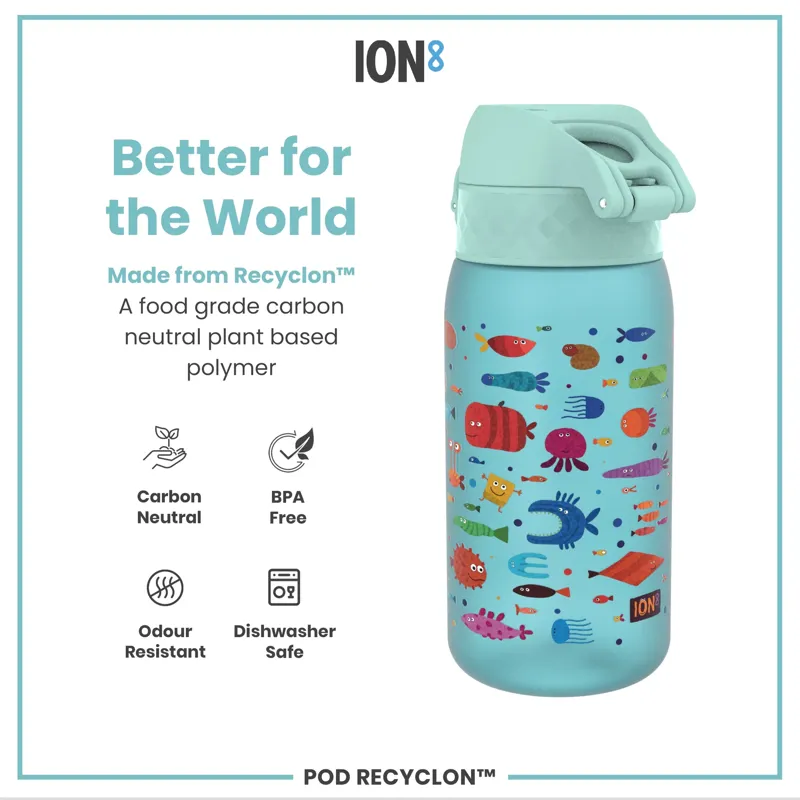 Ion8 Pod Water Bottle 350ml Graphic Fish-4