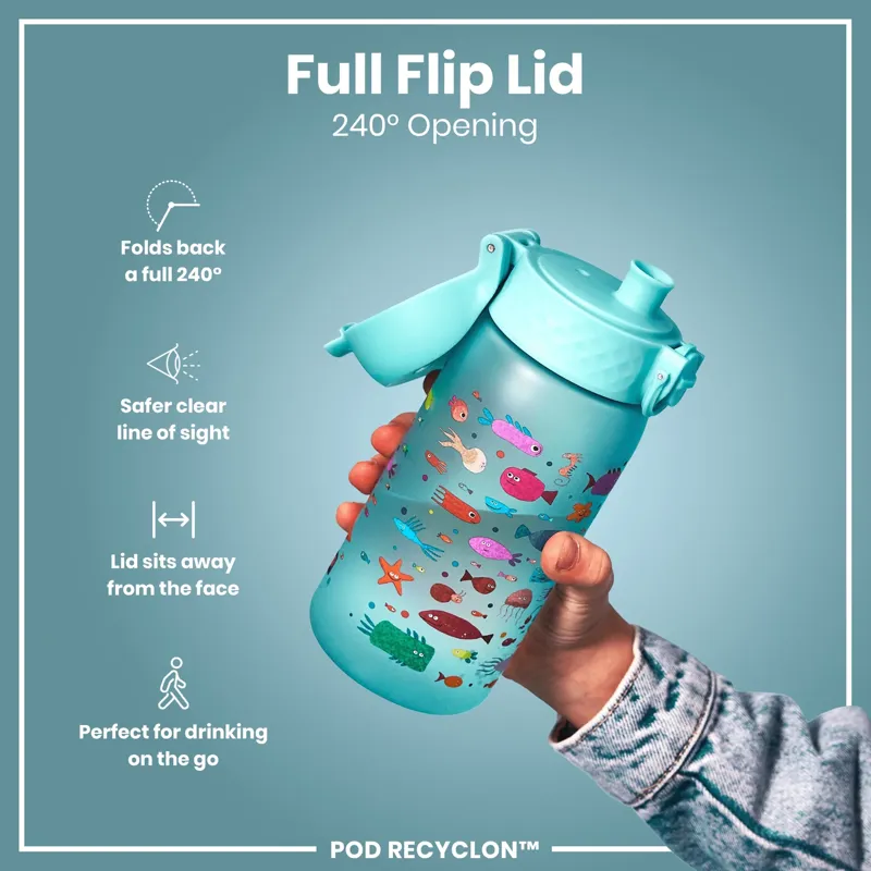 Ion8 Pod Water Bottle 350ml Graphic Fish-3