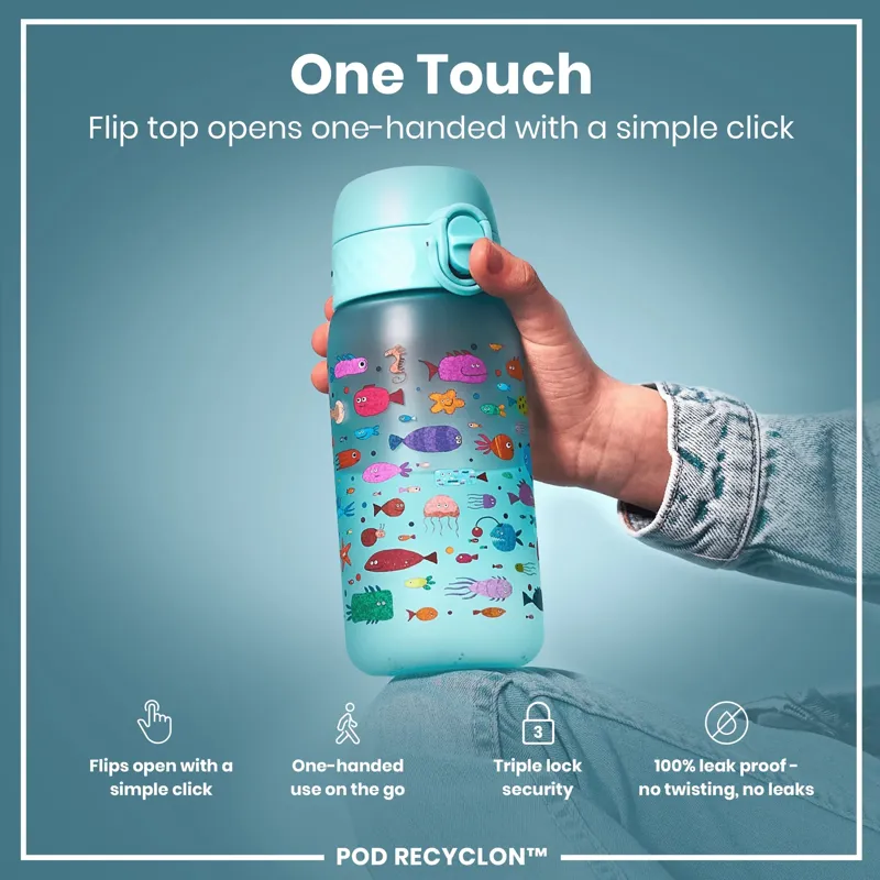Ion8 Pod Water Bottle 350ml Graphic Fish-2