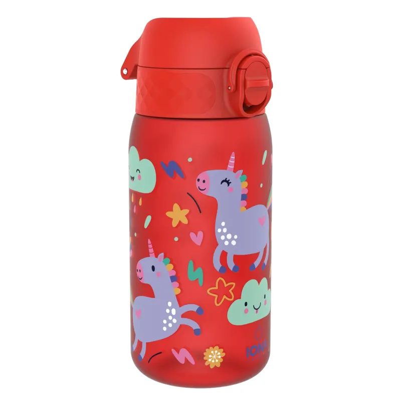 Ion8 Pod Water Bottle 350ml Graphic Red Unicorns