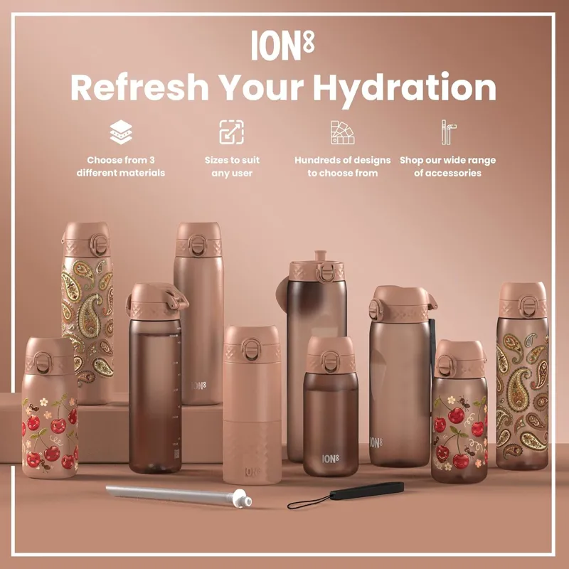 Ion8 Quench Water Bottle 1000ml Mocha Mousse-6