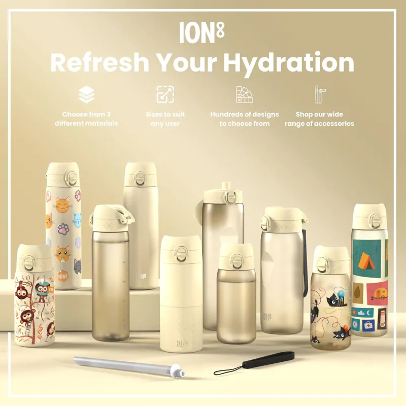 Ion8 Slim Water Bottle 500ml Creamy White-6