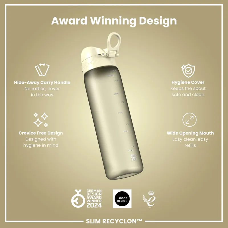 Ion8 Slim Water Bottle 500ml Creamy White-5