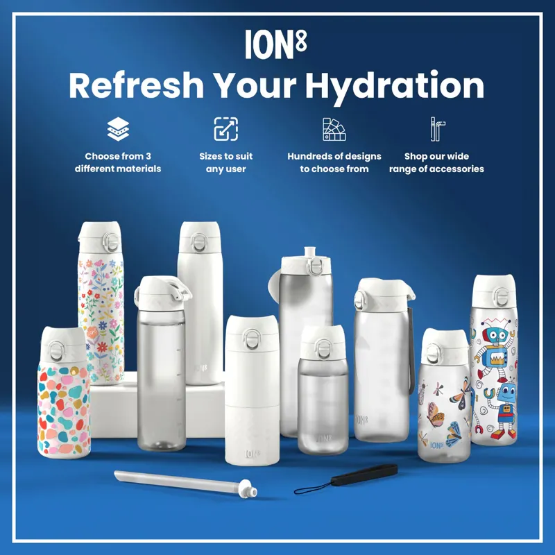 Ion8 Slim Water Bottle 500ml Football-6