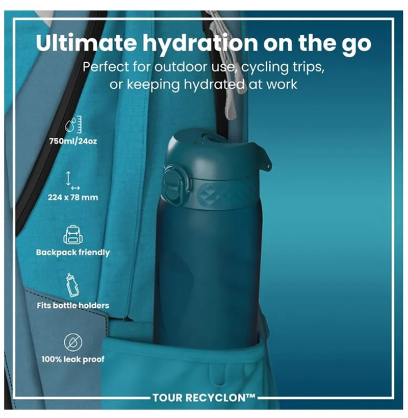 Ion8 Tour Water Bottle 750ml Teal-3