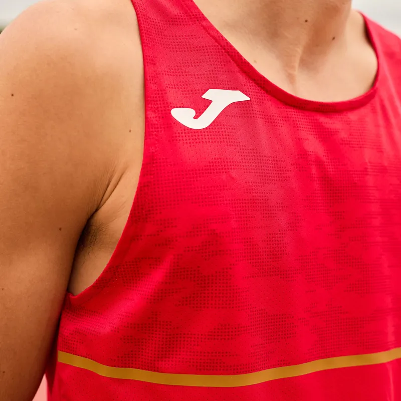 Joma Men's Record III Sleeveless T-Shirt Red-3
