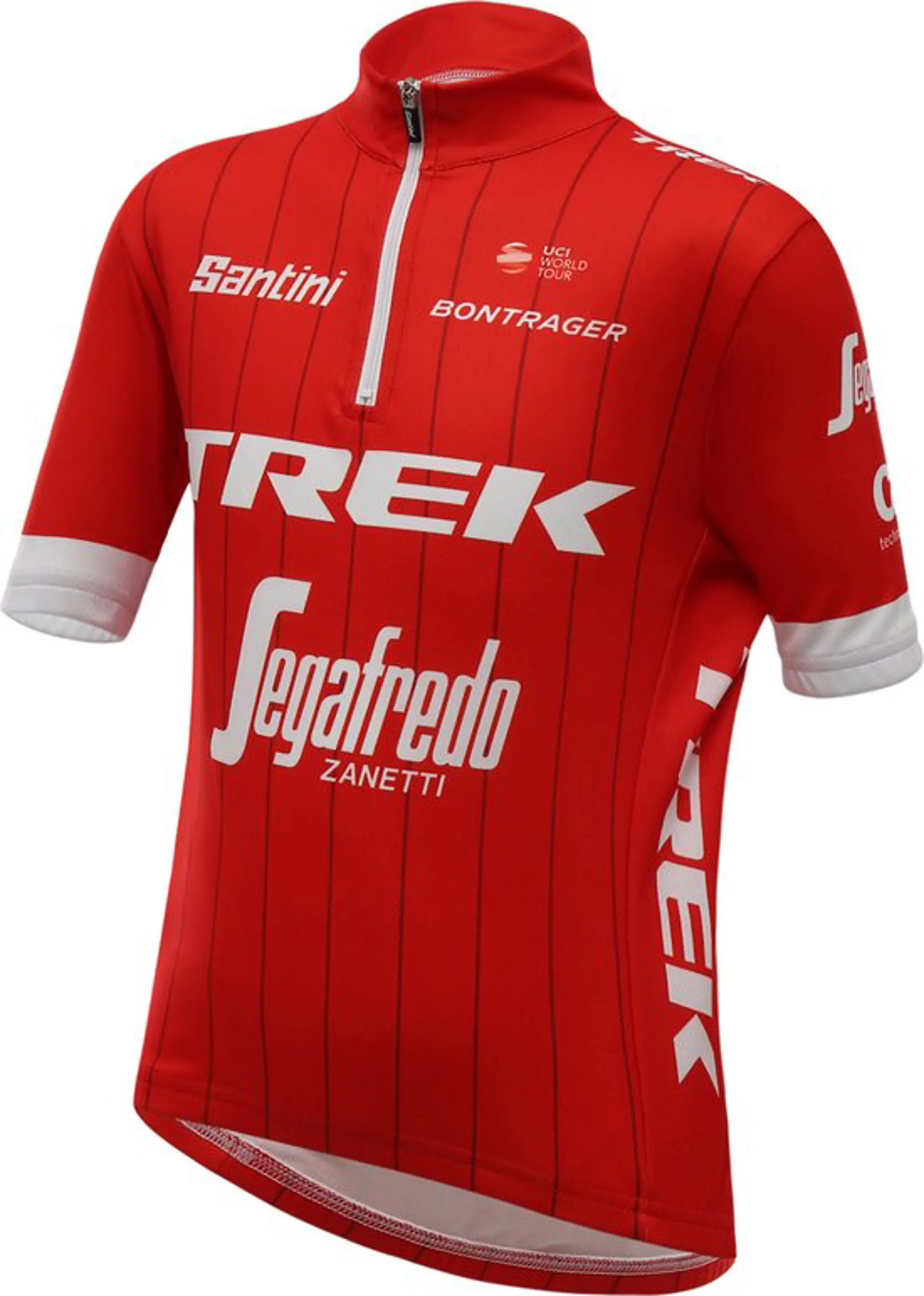 Santini Junior Trek-Segafredo Short Sleeve Jersey Red 11
