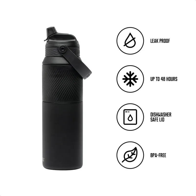 Kambukka Dupla Insulated Water Bottle 1000 ml Black Raven-4