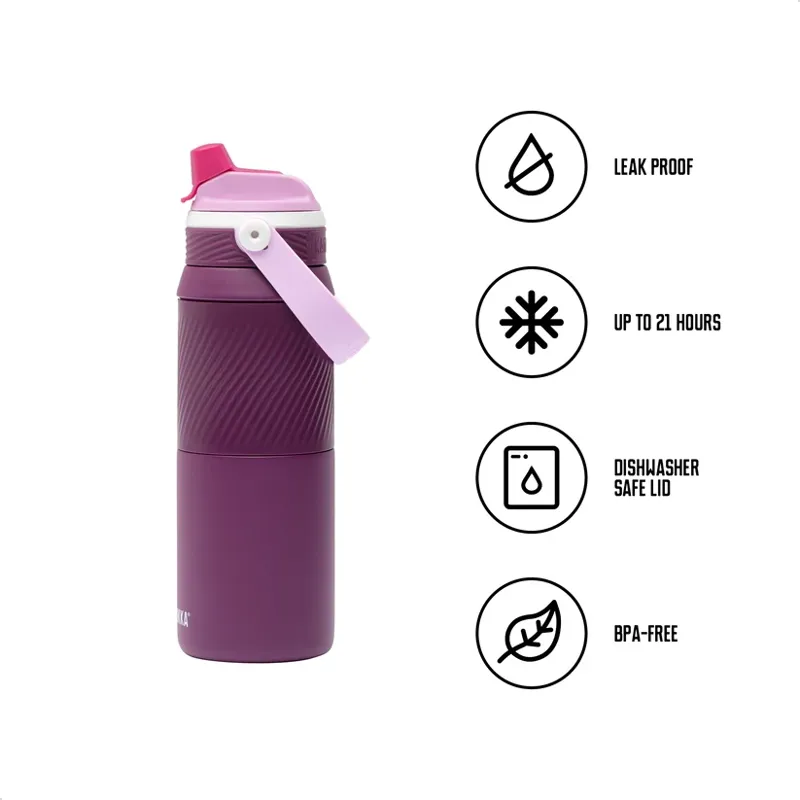 Kambukka Dupla Insulated Water Bottle 750 ml Harvest Wine-11