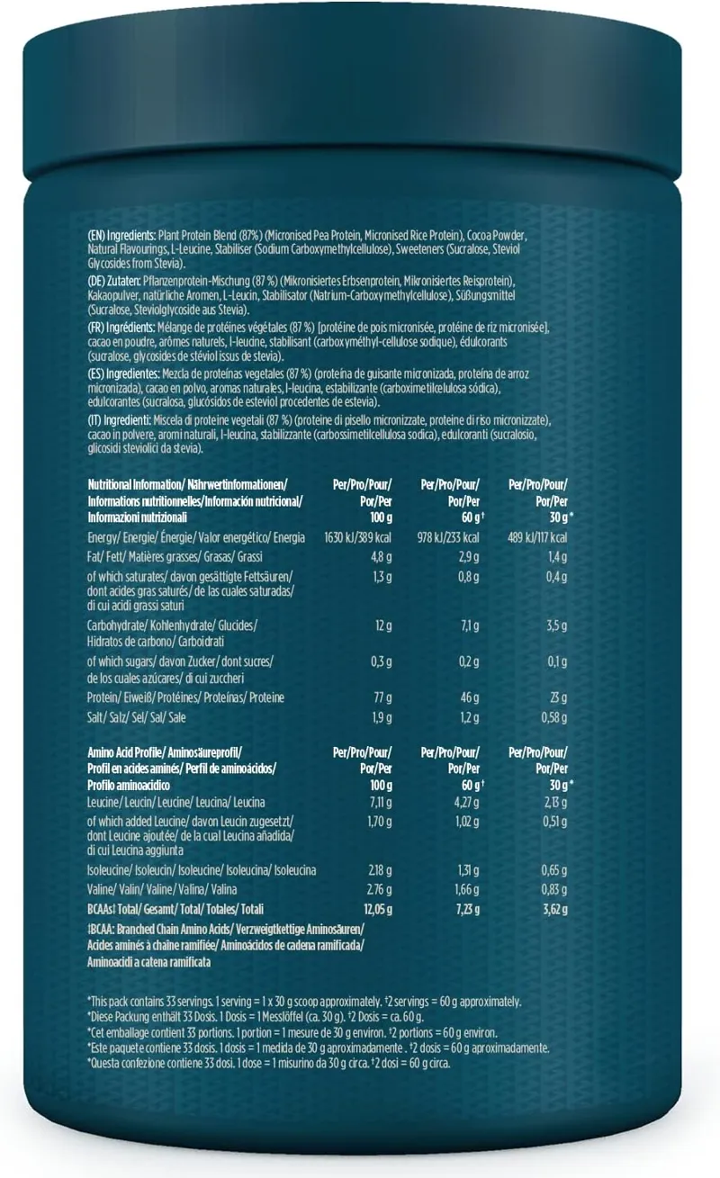 Kinetica Plant Protein 1kg Chocolate-5