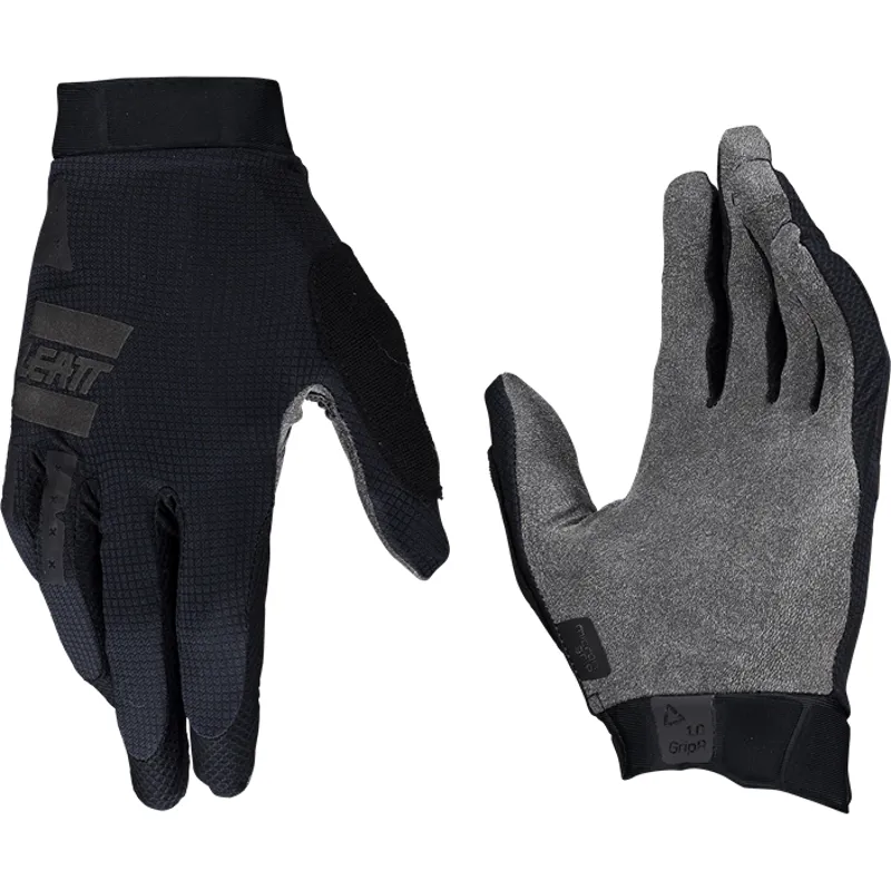 Leatt 1.0 GripR MTB Gloves in Stealth