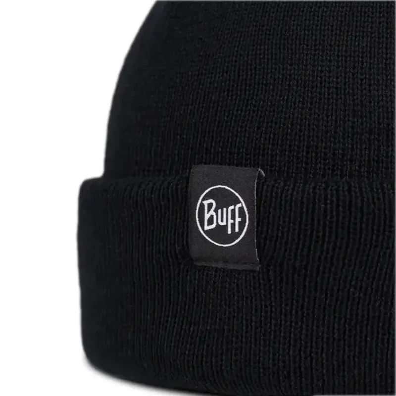 Buff Knitted Beanie Lilon Fisherman Black-1