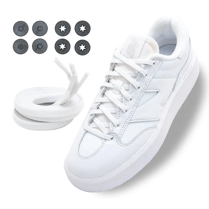Lock Laces Flat Laces White