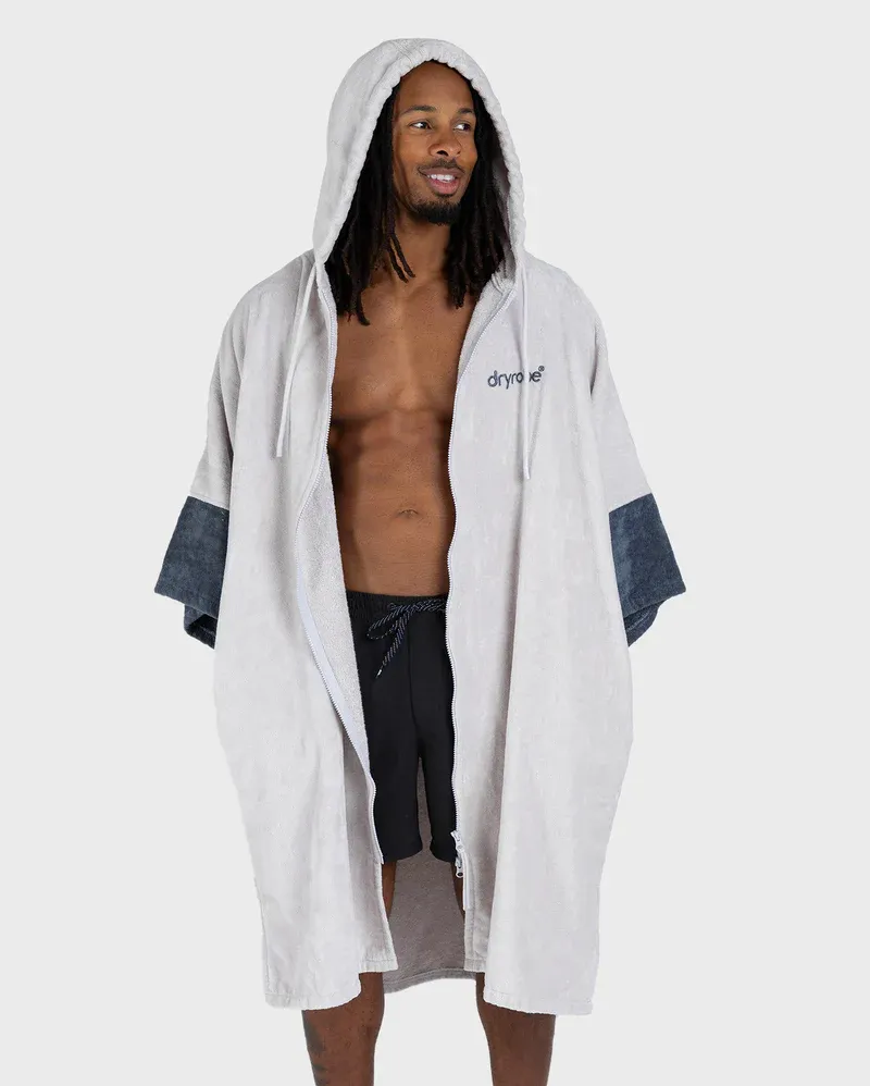 Dryrobe Full-Zip Organic Towel Changing Robe Nimbus Cloud-9