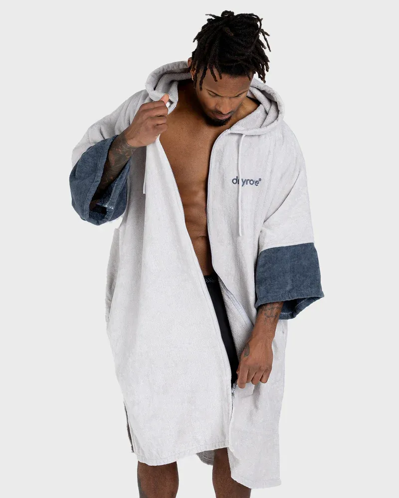 Dryrobe Full-Zip Organic Towel Changing Robe Nimbus Cloud-10