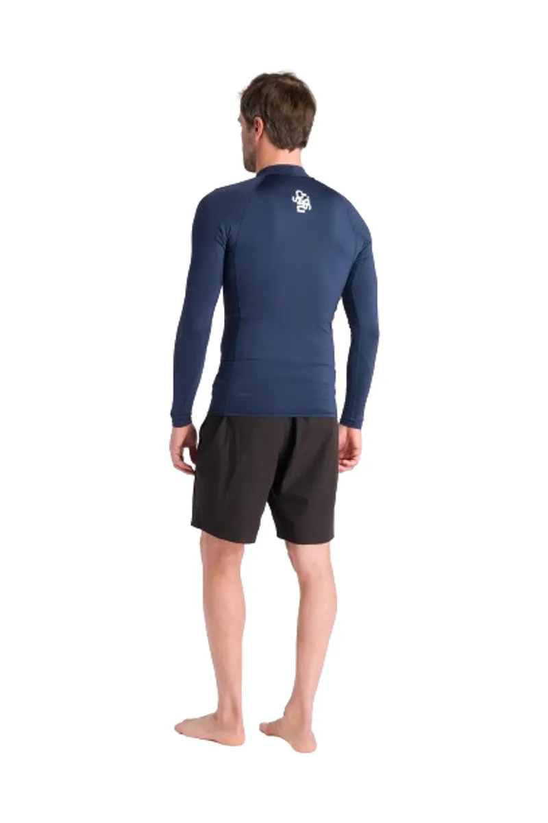 C-Skins Men's NuWave UV Basics Long Sleeve Rash Vest Bluestone-1