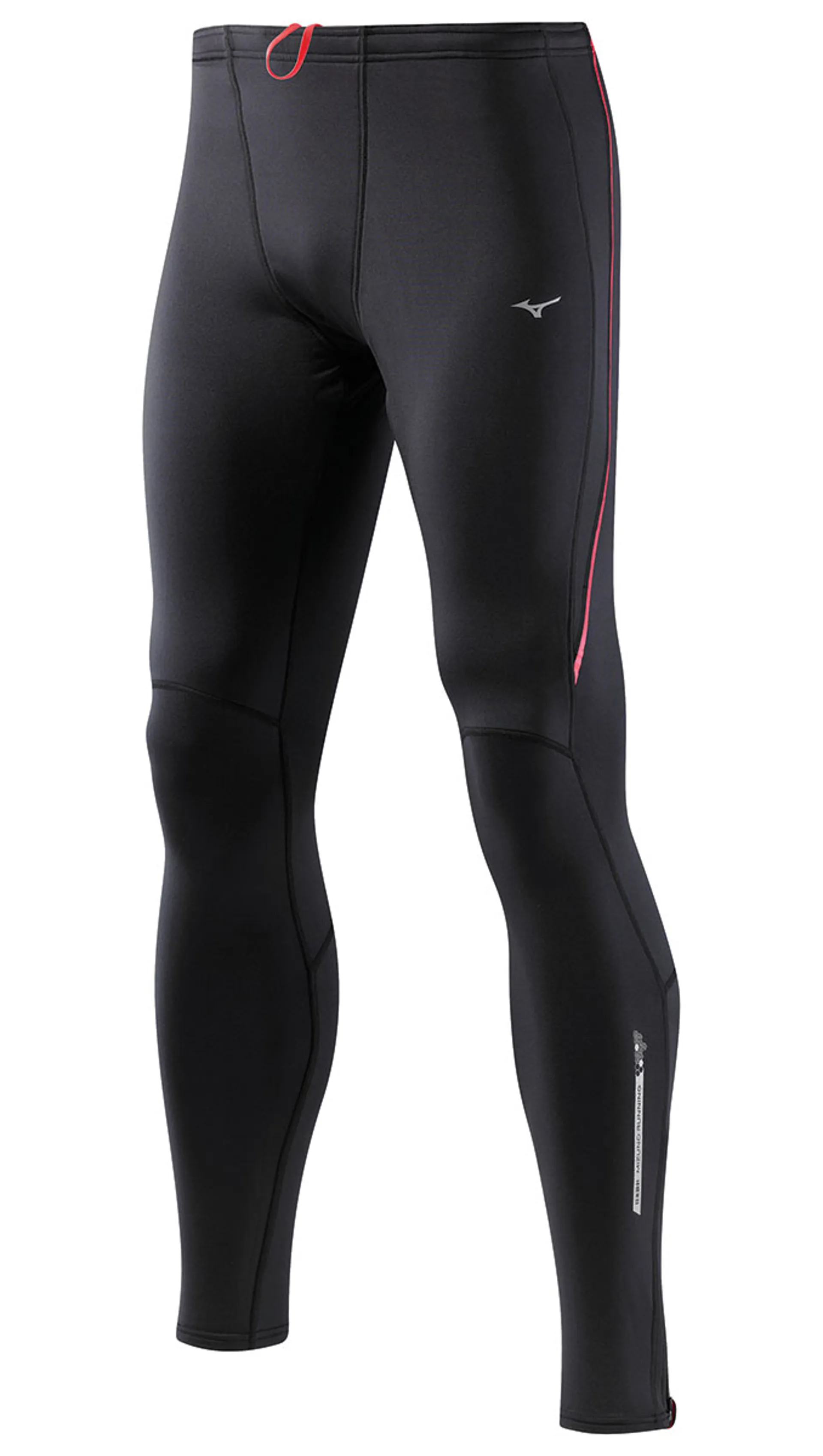 Mizuno Men's Breath Thermo Layered Long Tights Black/Red L