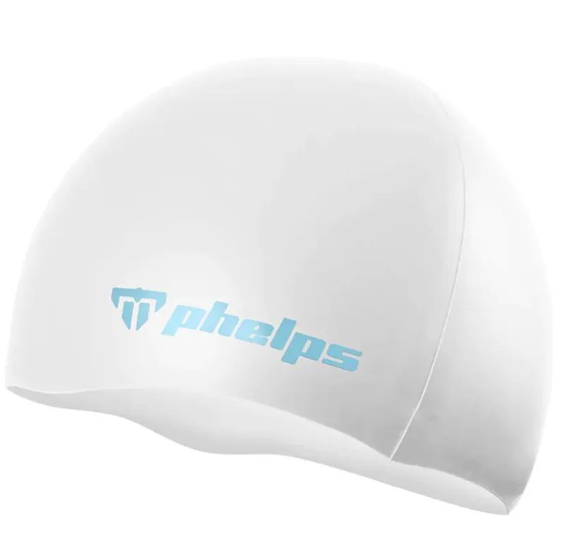 Michael Phelps Classic Silicone Swim Cap White
