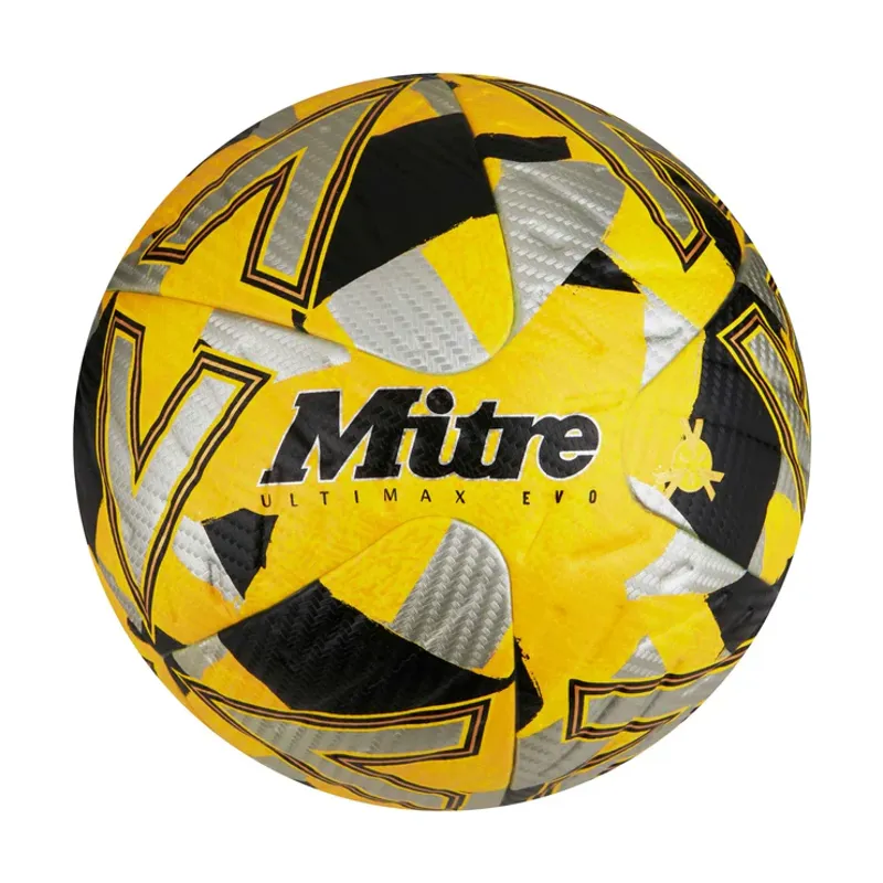 Mitre Ultimax Evo Football 5 Yellow/Silver/Black