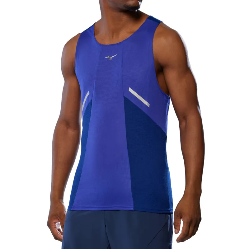 Mizuno Men's DryAeroFlow Tank Reflex Blue-2