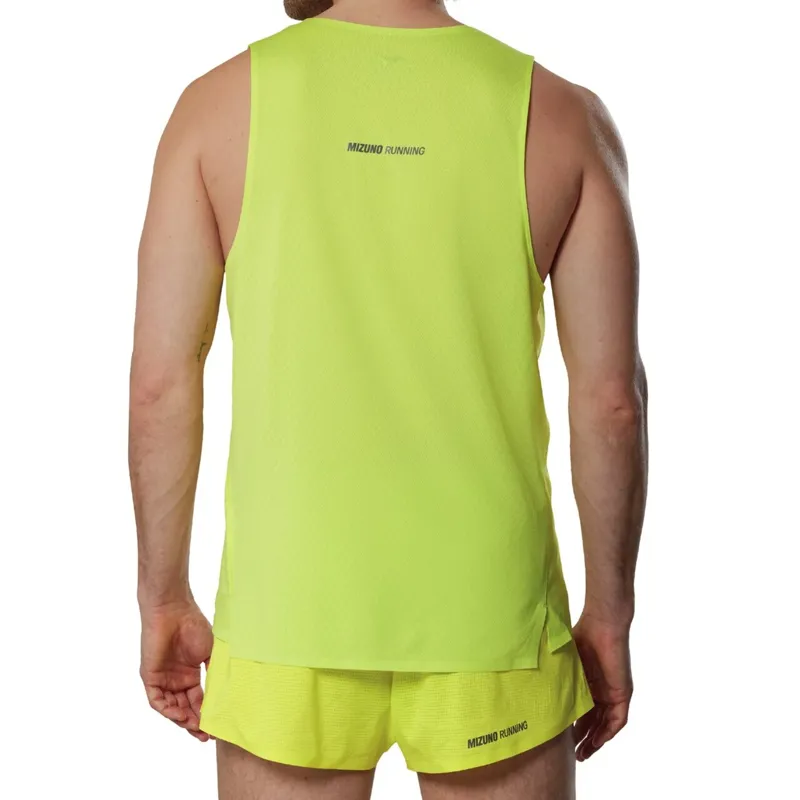 Mizuno Men's Tech Light Singlet Lightning Yellow-3