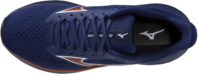 Mizuno Men's Wave Inspire 22 Beacon Blue/Tomato Puree/Firecracker-3