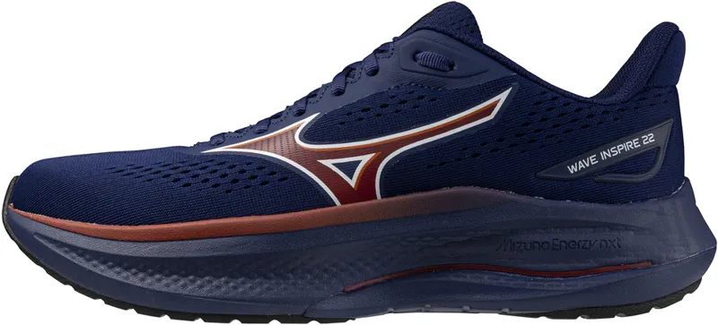 Mizuno Men's Wave Inspire 22 Beacon Blue/Tomato Puree/Firecracker-1