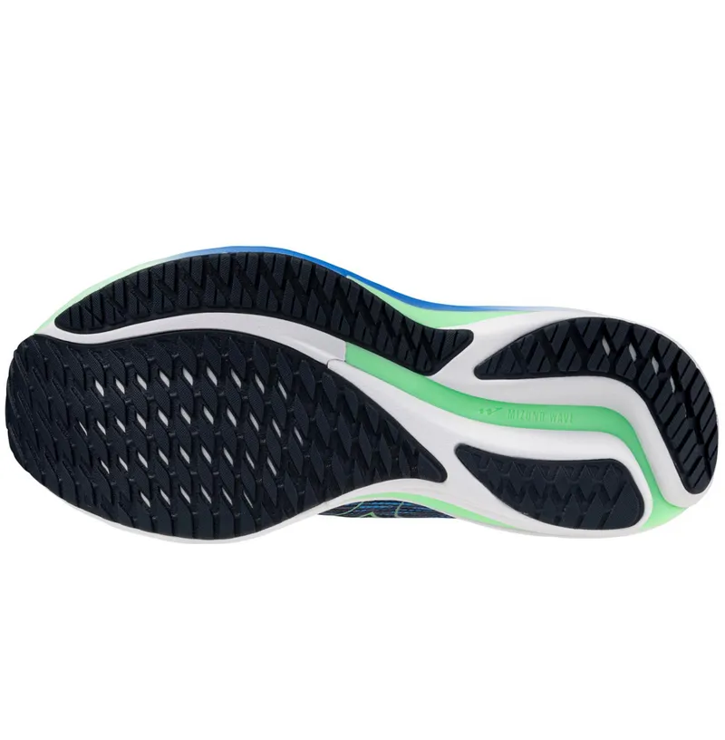 Mizuno Men's Wave Rider 28 Vintage Indigo/Neo Mint/Front Blue-9