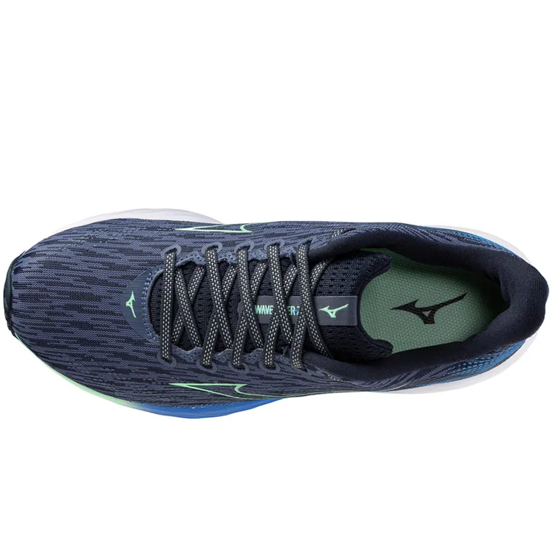 Mizuno Men's Wave Rider 28 Vintage Indigo/Neo Mint/Front Blue-8