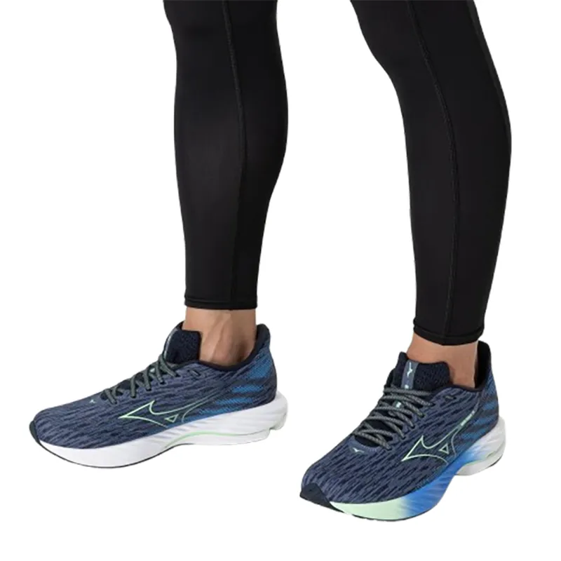 Mizuno Men's Wave Rider 28 Vintage Indigo/Neo Mint/Front Blue-6