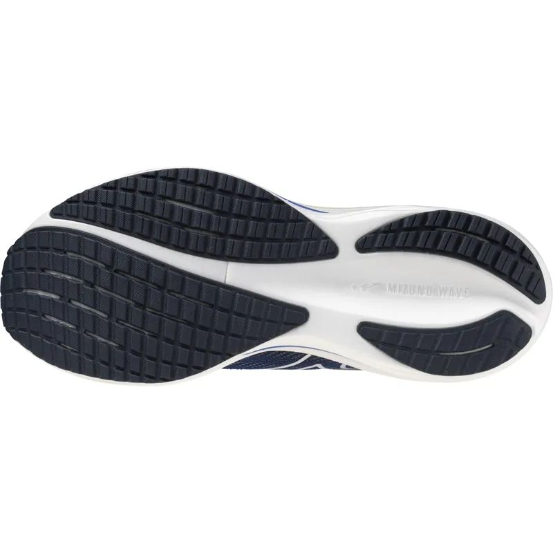 Mizuno Men's Wave Rider 29 Estate Blue/White/Lightning Yellow-5