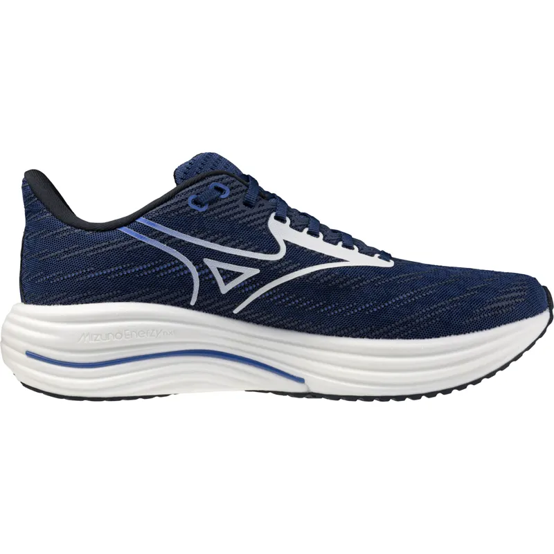 Mizuno Men's Wave Rider 29 Estate Blue/White/Lightning Yellow-1