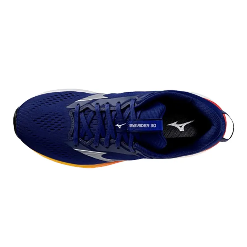 Mizuno Men's Wave Rider 30 Beacon Blue/White/Artisan's Go-4