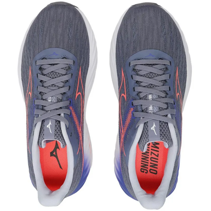 Mizuno Women's Wave Inspire 21 Blue Granite/Striking Coral-4